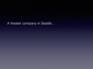 A theater company in Seattle… 
 