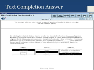 Text Completion Answer
 