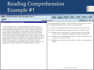 Reading Comprehension
Example #1
 
