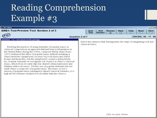 Reading Comprehension
Example #3
 