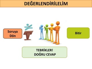 80
DEĞERLENDİRİLELİM
TEBRİKLER!
DOĞRU CEVAP
Soruya
ö
Bitir
 