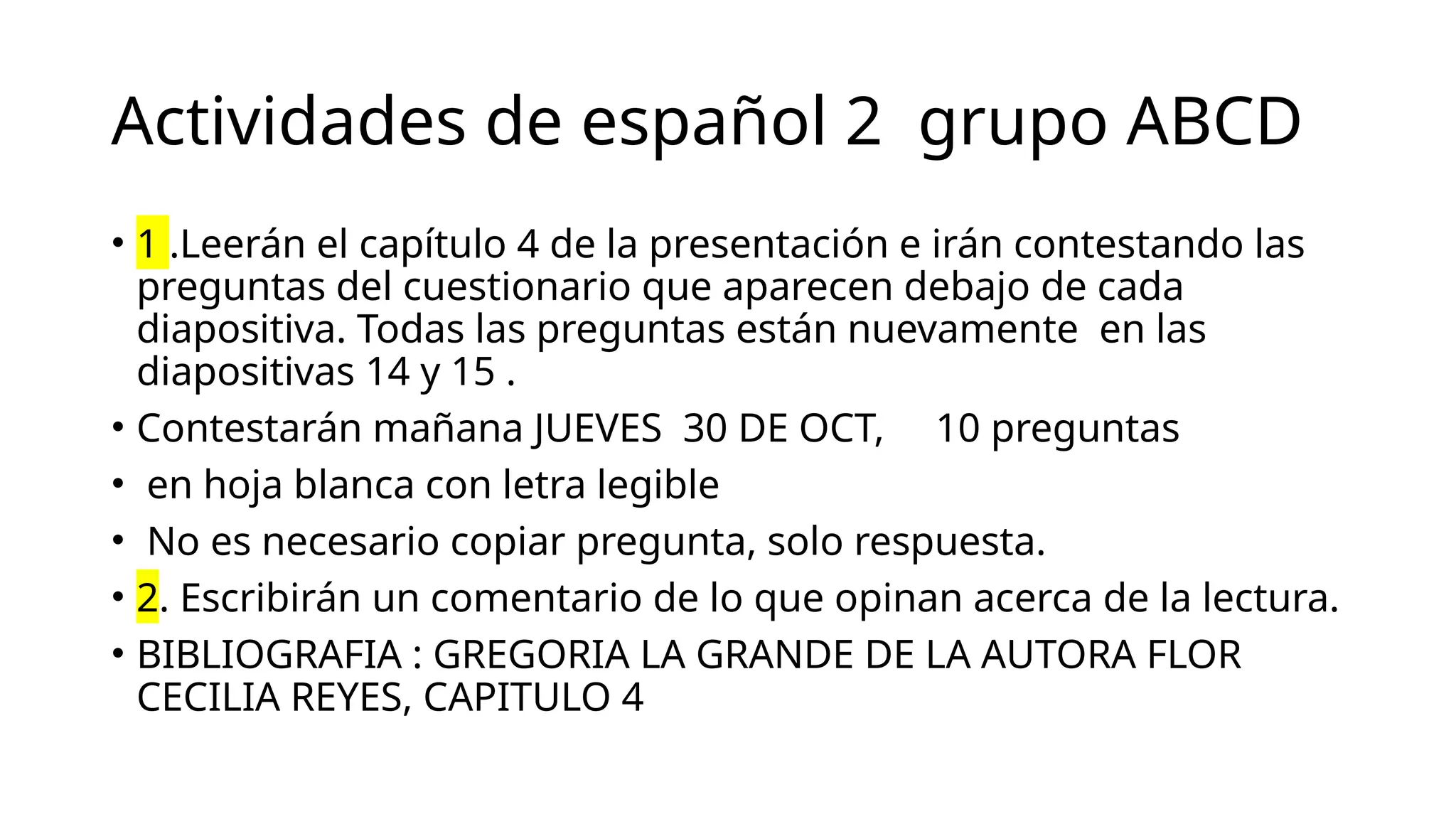Analisis y ejercicios de Gregoria la grande | PPTX