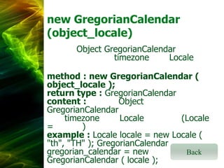 Gregorian calendar class | PPTX | Programming Languages | Computing