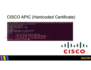 SACON
CISCO APIC (Hardcoded Certificate)
 