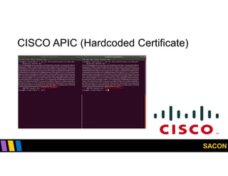 SACON
CISCO APIC (Hardcoded Certificate)
 