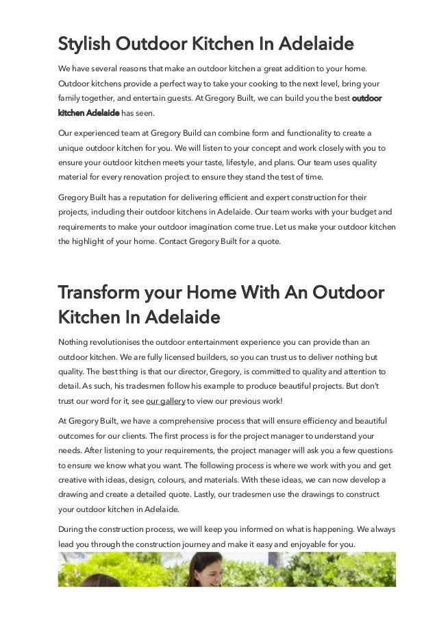 Outdoor Kitchen Adelaide