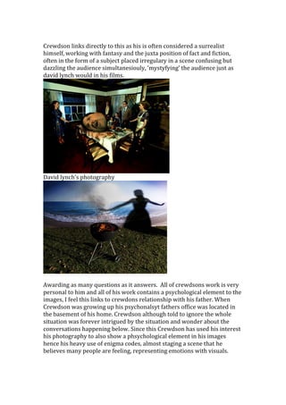 Gregory crewdson – ART3 - Section A PDF