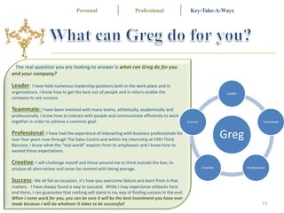 4BiographyGreg Silverman originates from a suburb about 20 miles north of Cincinnati, Ohio. He has witnessed Mason become one of the fastest growing suburbs in the state during the first decade of the 21st century. Mason, Ohio has been an instrumental part in Greg’s life because it has given him the chance to receive a top public education, compete in athletics at a high level and grow up in a family environment. Greg is the youngest of three boys, his two twin brothers, Eric and Michael are 26 years old and both have successful careers in Cincinnati.  From a young age, Greg’s parents, Cathy and Stan have taught him that hard work and honesty are two traits that will carry a person a long way through life. The success of their three boys is a direct tribute to the household they were raised in and the values they were taught. Family, faith, and academics were all held to the highest of standards and expected to be practiced to the best of their abilities. In high school, Greg played football all four years for the Mason Comets. He is an avid sports fan and loves competition. Even while juggling school work and extracurricular activities, Greg still was encouraged to begin his professional career. During Greg’s sophomore year in high school, he began as a Retail Associate for Munoz Athletics. The retail industry enabled him to grow both personally and professionally.  After excelling in that position for two years, he was promoted to Retail Store Manager where he held the position for two more years before moving on in his professional career.  Throughout his  life, Greg has looked up to his older brothers. And so it was that Greg decided to follow them to Ohio University in the fall of 2006. Looking to make his own mark, he joined the Ralph and Lucy Schey Sales Centre known widely as the country’s #1 Sales Program. There Greg is the Director of the Coach & Candidate program where he helps the 20 senior candidates work with their professional advisory board coaches to land job offers before they graduate. His goal is to see 100% of the candidates in the program earn job offers before graduation day! As Greg’s college career rapidly approaches the finish line, he is very confident his abilities will carry him to success within the workplace. From childhood, to Mason High School and now Ohio University, Greg has many people to attribute his successes too and plans to continue building upon these relationships in the years to come! 