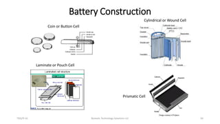 Battery Construction
TDG/9-16 Borealis Technology Solutions LLC 50
Coin or Button Cell
Cylindrical or Wound Cell
Prismatic...