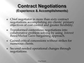 Won a California Labor Commission Wage and Hour case that was crucial to the viability and survival of a small business.Greg Passant