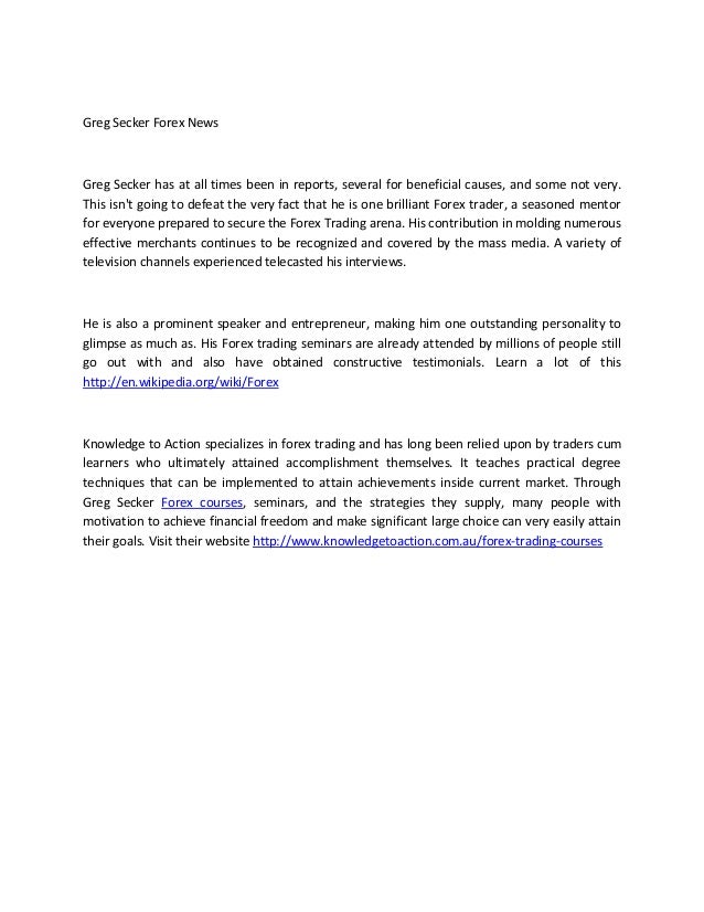 Greg secker forex