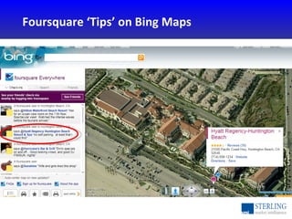 Foursquare ‘Tips’ on Bing Maps 