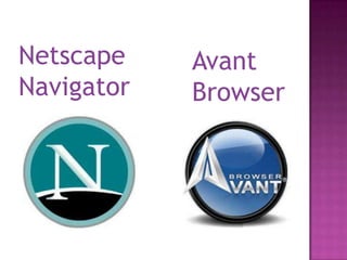 Netscape
Navigator

Avant
Browser

 