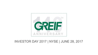 INVESTOR DAY 2017 | NYSE | JUNE 28, 2017
 