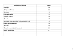 Grelha actividades 2012