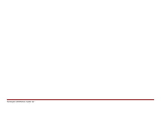 Formação A Biblioteca Escolar 2.0
 