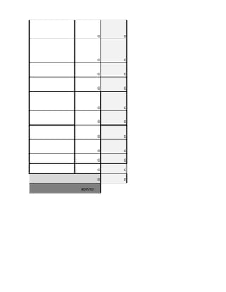 0   0




          0   0


          0   0


          0   0




          0   0


          0   0



          0   0


          0   0

          0   0

          0   0

          0   0

#DIV/0!
 