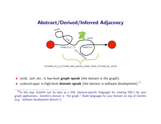 Abstract/Derived/Inferred Adjacency
                              outE


                                         in      ...