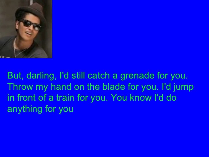 Catch A Grenade For You Karaoke