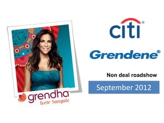 Non deal roadshow

September 2012
 
