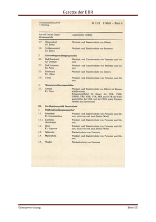 Gesetze der DDR
Grenzverordnung Seite 13
 