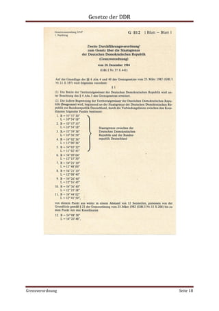 Gesetze der DDR
Grenzverordnung Seite 18
 