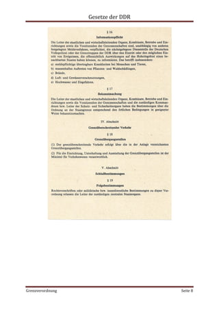 Gesetze der DDR
Grenzverordnung Seite 8
 