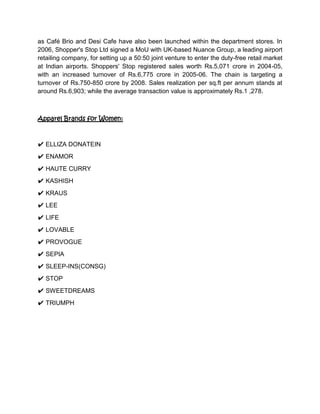 The Indian Retail Sector