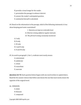 Gre practice test | PDF