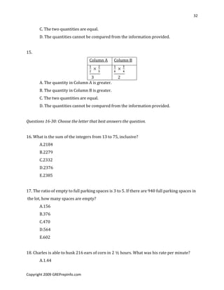 Gre practice test | PDF