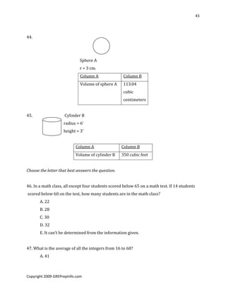 Gre practice test | PDF