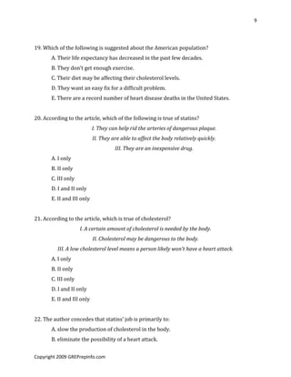 Gre practice test | PDF