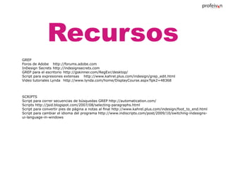 Grep y scripts en indesign | PDF