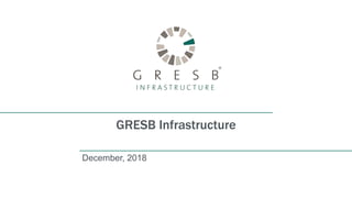 GRESB Infrastructure
December, 2018
 