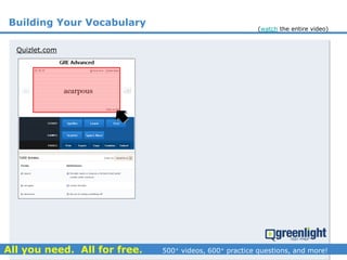 Building Your Vocabulary
Quizlet.com
(watch the entire video)
 