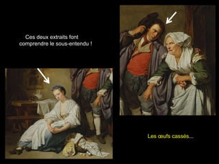 Ces deux extraits font
comprendre le sous-entendu !




                               Les œufs cassés...
 