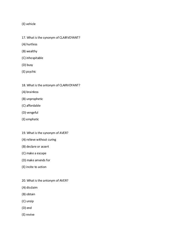 Gre vocabulary list pdf