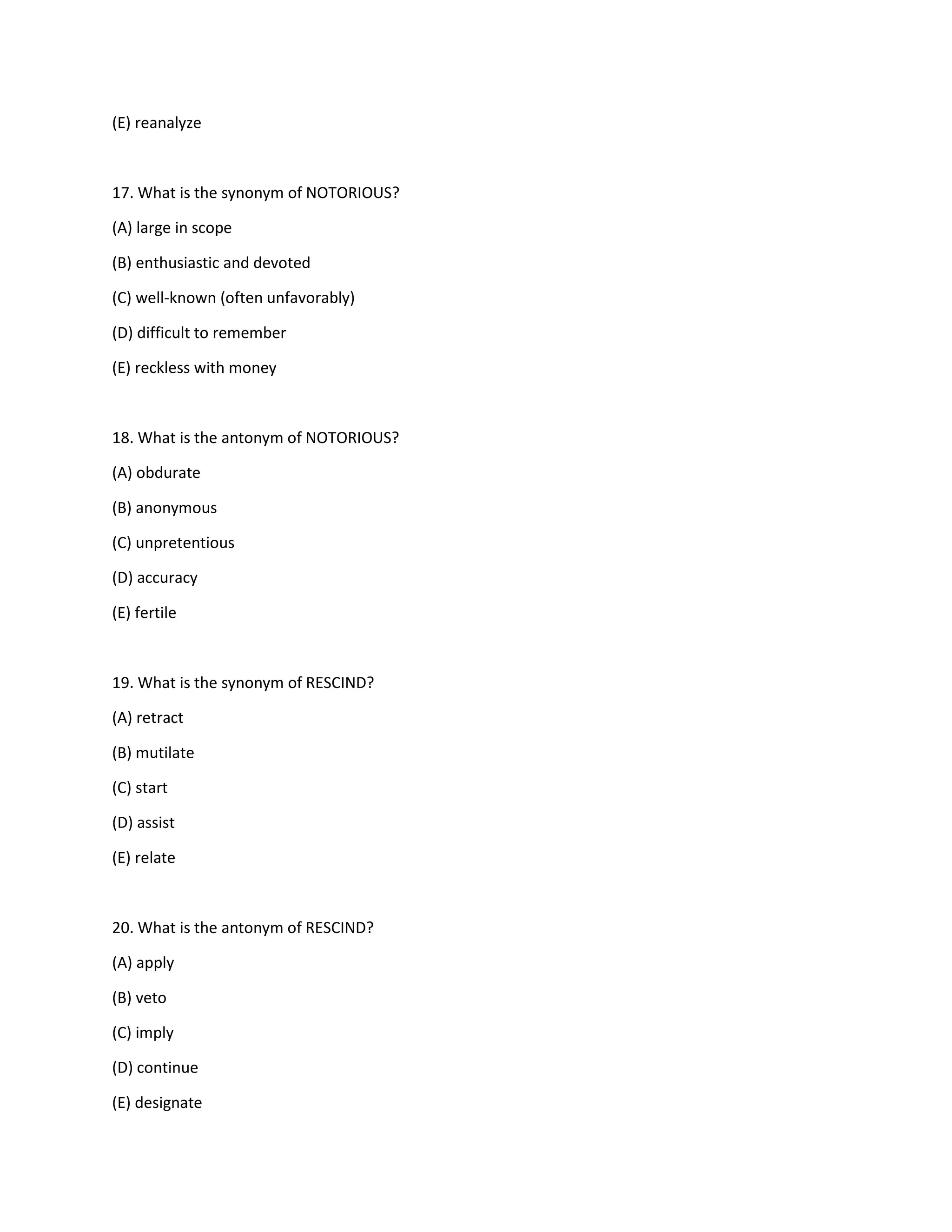 Gre Vocabulary List 2022 PDF