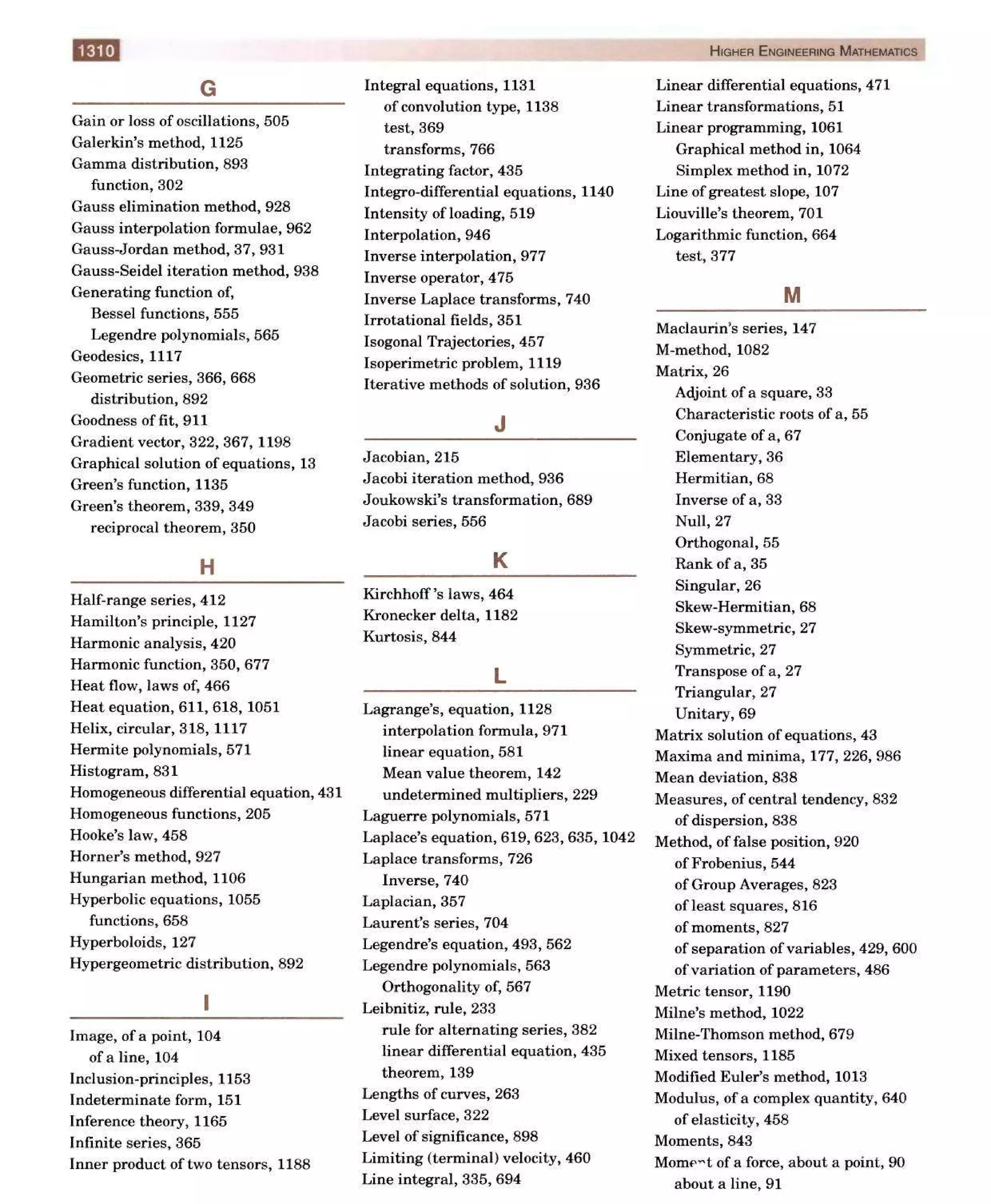  HIGHER ENGINEERING MATHEMATICS by B.S GREWAL