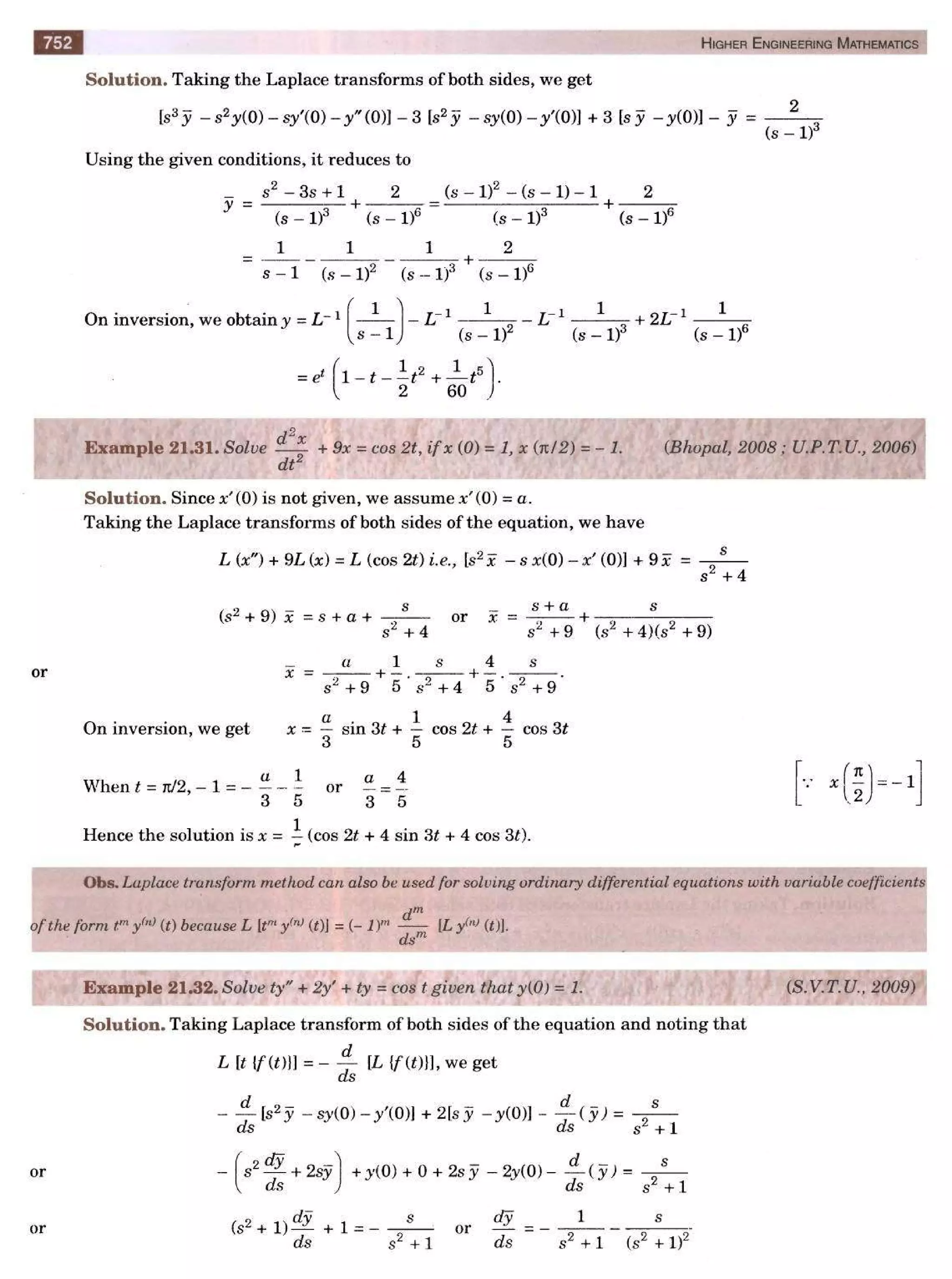  HIGHER ENGINEERING MATHEMATICS by B.S GREWAL