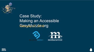 Case Study:
Making an Accessible GreyMuzzle.org
February 27, 2016
 