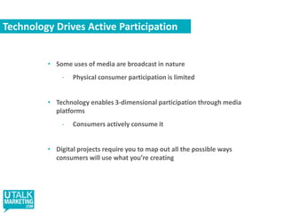 It Isn’t Always Campaign-basedWhen clients use the word “campaign”, it suggests a targeted and time sensitive communicationIt also implies there will be a beginning and an endMuch digital activity is actually a long-term business commitmentManaging branded content like a website or a social media page requires:A long term commitmentOngoing investment