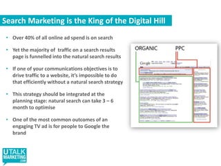 Website Usage AnalysisWhy are people coming?What content is popular?What keywords do people use?What drives return visits?What different segments do you have?