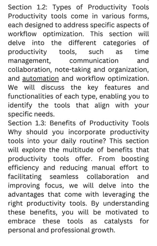 Productivity Drive Type Chart.pdf Productivity Tools | PDF