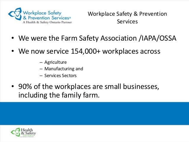 occupational health and safety act ohsa and agriculture