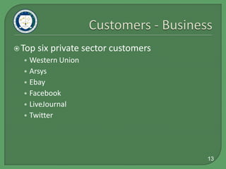 Customers - Government9 out of 17 victims of cyber attack