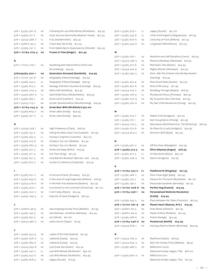 29
978-1-55365-587-9
978-1-55365-271-7
978-1-55054-986-7
978-1-926812-95-3
978-1-55365-031-7
978-1-77164-079-4
G
978-1-77100-016-1
978099365-300-1
978-1-77100-321-6
978-1-55365-234-2
978-1-55365-815-3
978-1-55365-003-4
978-1-55365-580-0
978-1-55365-385-1
978-1-55054-719-1
978-1-77164-045-9
978-1-55365-804-7
978-1-55365-197-0
H
978-1-55054-058-1
978-1-55365-155-0
978-1-55365-563-3
978-1-55365-274-8
978-1-55365-660-9
978-1-55365-501-5
978-1-55365-371-4
978-1-55365-831-3
978-1-55365-825-2
I
978-1-55365-601-2
978-1-55365-843-6
978-1-55054-518-0
978-1-55365-400-1
978-1-55365-200-7
978-1-55365-093-5
J
978-1-926812-98-4
978-1-55365-149-9
978-1-55365-837-5
978-1-55054-460-2
L
978-1-55365-433-9
978-1-55365-308-0
978-1-55365-885-6
978-1-55054-954-6
978-1-55365-242-7
978-1-55365-452-0
978-1-55365-828-3
pa
pa
cl
pa
pa
pa
pa
pa
pa
cl
pa
pa
cl
pa
pa
cl
pa
cl
pa
pa
cl
pa
pa
pa
pa
pa
pa
pa
pa
pa
pa
pa
cl
pa
pa
pa
pa
pa
cl
pa
pa
cl
pa
pa
Following the Last Wild Wolves (McAllister) $19.95
Food, Sex and Salmonella (Waltner-Toews) $22.95
Foot (Vanderlinden) $24.95
Fraser Bear (de Vries) $12.95
From Naked Ape to Superspecies (Dressel) $24.95
Frozen in Time (Geiger) $22.95
Gardening with Native Plants of the pnw
(Kruckeberg) $39.95
Generation Stressed (Kambolis) $19.99
Geography of Blood (Savage) $19.95
Geography of Blood (Savage) $26.95
Geology of British Columbia (Cannings) $19.95
Glenn Hall (Adrahtas) $24.95
Gold Medal Diary (Wickenheiser) $29.95
Good Catch (Lambert) $24.95
Gordie, Revised Edition (MacSkimming) $19.95
Great Bear Wild (McAllister) $50.00
Great Lakes (Grady) $34.95
Great Lakes (Grady) $49.95
High Endeavours (Clark) $26.95
Hiking the West Coast Trail (Leadem) $10.95
Hockey’s Original 6 (Leonetti) $45.00
Hockey’s Top 100 (Weekes) $15.95
Hockey’s Top 100 (Banks) $15.95
Home and Away (Bidini) $19.95
Hot Topic (King) $15.95
How Bad Are Bananas? (Berners-Lee) $19.95
Hunter’s Confession (Carpenter) $19.95
In Pursuit of Garlic (Primeau) $19.95
In the Land of Long Fingernails (Wilkins) $18.95
In the Path of an Avalanche (Bowers) $22.95
Incontinent on the Continent (Christmas) $21.00
It Ain’t Easy (Myers) $24.95
Italy Out of Hand (Hodgson) $26.95
Jaw Dropping Hockey Trivia (Weekes) $12.95
Jean Beliveau, 2d Edition (Beliveau) $24.95
Joni (Monk) $21.00
Julie’s Secret (Taylor) $7.95
Ladies of the Field (Adams) $21.95
Lakeland (Casey) $29.95
Lakeland (Casey) $19.95
Last Great Sea (Glavin) $22.95
Last Wild Wolves (McAllister) $45.00
Last Wild Wolves (McAllister) $29.95
Legacy (Suzuki) $17.95
978-1-55365-570-1
978-1-55365-533-6
978-1-55365-878-8
978-1-55365-344-8
M
978-1-55365-158-1
978-1-55054-568-5
978-1-55365-377-6
978-1-55054-416-9
978-1-55365-390-5
978-1-55365-475-9
978-1-55365-632-6
978-1-55054-105-2
978-1-55365-376-9
978-1-55365-037-9
978-1-55365-520-6
N
978-1-55365-015-7
978-1-55365-116-1
978-1-55054-179-3
978-1-55365-012-6
978-1-55054-824-2
O
978-1-55365-487-2
978-1-55365-514-5
978-1-55365-477-3
978-1-55365-058-4
P
978-1-77164-035-0
978-1-55365-268-7
978-1-55365-375-2
978-1-55365-198-7
978-1-77100-008-6
978-1-77164-038-1
978-1-55365-035-5
978-1-77100-081-9
978-1-926812-62-5
978-1-926812-64-9
978-1-55365-588-6
978-1-77164-048-0
978-1-55054-876-1
R
978-1-55054-763-4
978-1-55054-843-3
978-1-55365-486-5
978-1-55365-960-0
cl
cl
pa
pa
pa
pa
pa
pa
pa
pa
pa
pa
cl
pa
pa
pa
pa
pa
pa
pa
pa
cl
cl
pa
cl
pa
pa
pa
pa
pa
pa
pa
pa
pa
pa
pa
pa
pa
pa
pa
pa
Legacy (Suzuki) $25.00
Little Hummingbird (Yahgulanaas) $18.95
Little Ship of Fools (Wilkins) $21.95
Long Beach Wild (Mason) $24.95
Marathon and Half Marathon (Caron) $19.95
Memory Meadows (MacEwan) $18.95
Mermaid’s Tale (Adams) $24.95
Mighty Women (MacEwan) $14.95
Mom, Will This Chicken Give Me Man Boobs?
(Harding) $19.95
More Good News (Suzuki) $22.95
Most of Me (Levy) $21.95
Muddling Through (Bowen) $18.95
My Natural History (Primeau) $28.95
My Turquoise Years (Farrant) $22.95
My Year of the Racehorse (Chong) $22.95
Naked Truth (Gudgeon) $22.95
Neil Young Nation (Chong) $22.95
New Savory Wild Mushroom, The (McKenny) $28.95
No Place for a Lady (Hodgson) $24.95
Northern Wild (Boyd) $22.95
Off the Chain (Rebagliati) $24.95
Olive Odyssey (Angus) $28.95
On Rare Birds (Albus) $35.00
Opium (Hodgson) $19.95
Paddlenorth (Kingsley) $27.95
Paris Times Eight (Kelly) $22.95
Passion for This Earth (McKibben) $21.00
Passionate Gardener (Kennedy) $21.95
Perfect Keg (Coutts) $19.95
Personalized Medicine Revolution
(Cullis) $19.95
Place between the Tides (Thurston) $22.95
Planet Heart (Reeves, M.D.) $19.95
Polar Wives (Herbert) $22.95
Power of More (McBean) $22.95
Prairie (Savage) $34.95
Puckstruck (Smith) $24.95
Putting a Roof on Winter (McKinley) $24.95
Rainforest (Davis) $28.95
Red-Hot Hockey Trivia (Weekes) $9.95
Reflections 2009
(National Hockey League, The) $28.00
Reflections 2011
(National Hockey League, The) $27.95
 