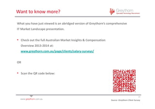 Want to know more?
What you have just viewed is an abridged version of Greythorn’s comprehensive 
IT Market Landscape pres...