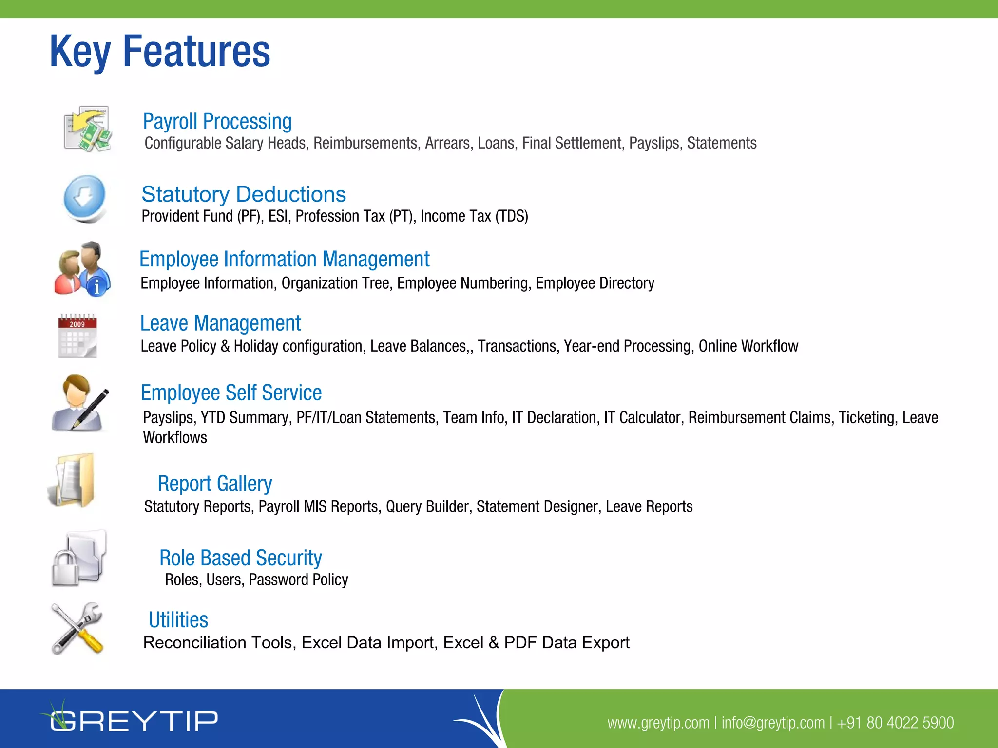Greytip's HR & Payroll Software | PPT