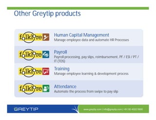 Greytip online HR/Payroll Software | PDF